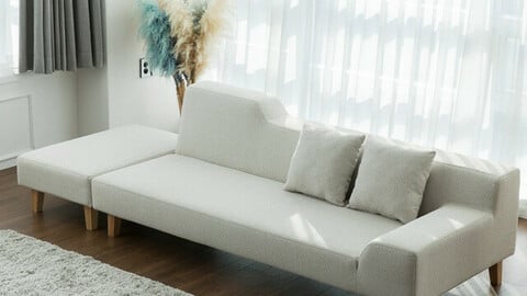 Full Cover Fabric Sofa