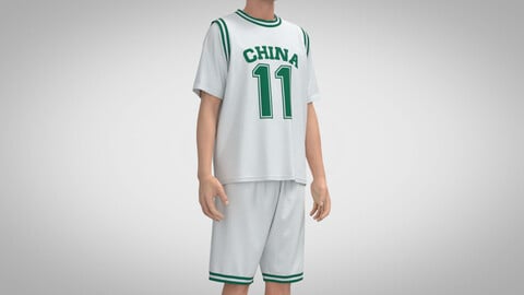 Basketball Outfit - Easy Fit, Marvelous Designer, Clo3D +fbx