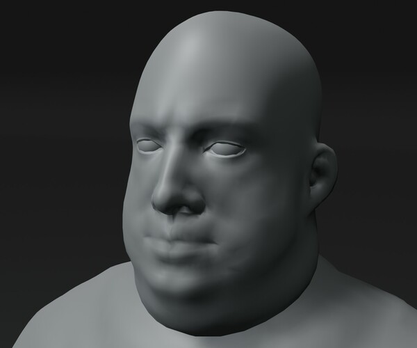 ArtStation - Male Body Fat Base Mesh Animated and Rigged 3D Model 20k ...