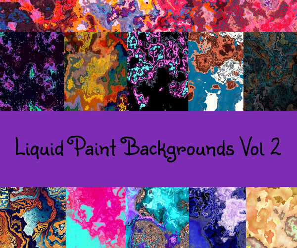 ArtStation - Liquid Paint Backgrounds Vol 2 | Artworks
