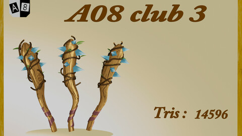 A08 club 3 (large spikes)