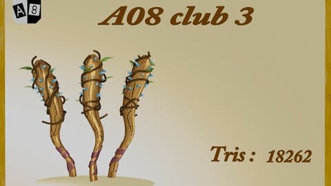 A08 club 3 (small spikes)