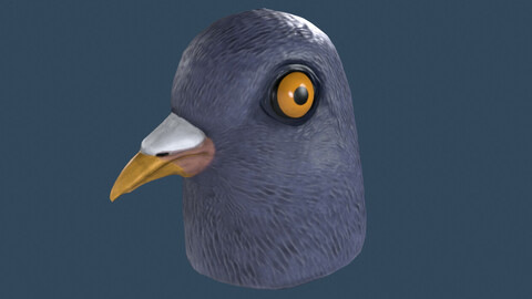 Pigeon mask low-poly 3d model