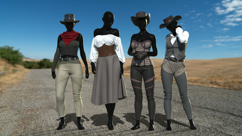 New Female Custom outfits . Clo3D , Marvelous Designer .