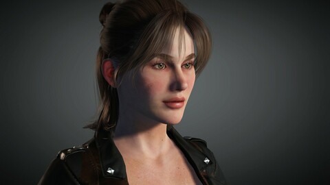 Female Nacked Complete Rigged 3d Character