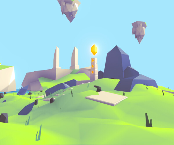 ArtStation - Greenverse - Low poly stylized Environment | Game Assets