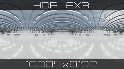 HDRI - Exhibition Hall Interior 4 - 16384x8192