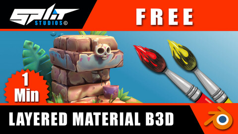 Free material to paint layers in blender 3.0 and other versions.