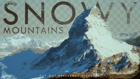 Snowy Mountains Cut out Reference Pictures [Perfect For matte painting] 120+