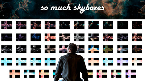 6k 50 original Cubemaps | space sky | cloudy sky | cartoon sky | designed for low poly games 360 VR and AR environments