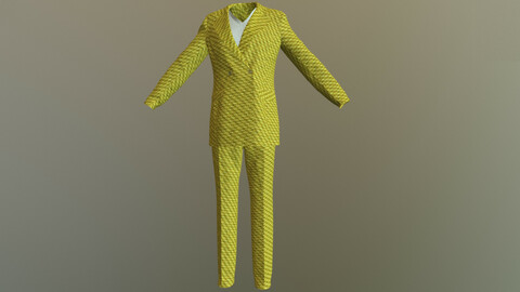 FORMAL FASHION SUIT low-poly PBR