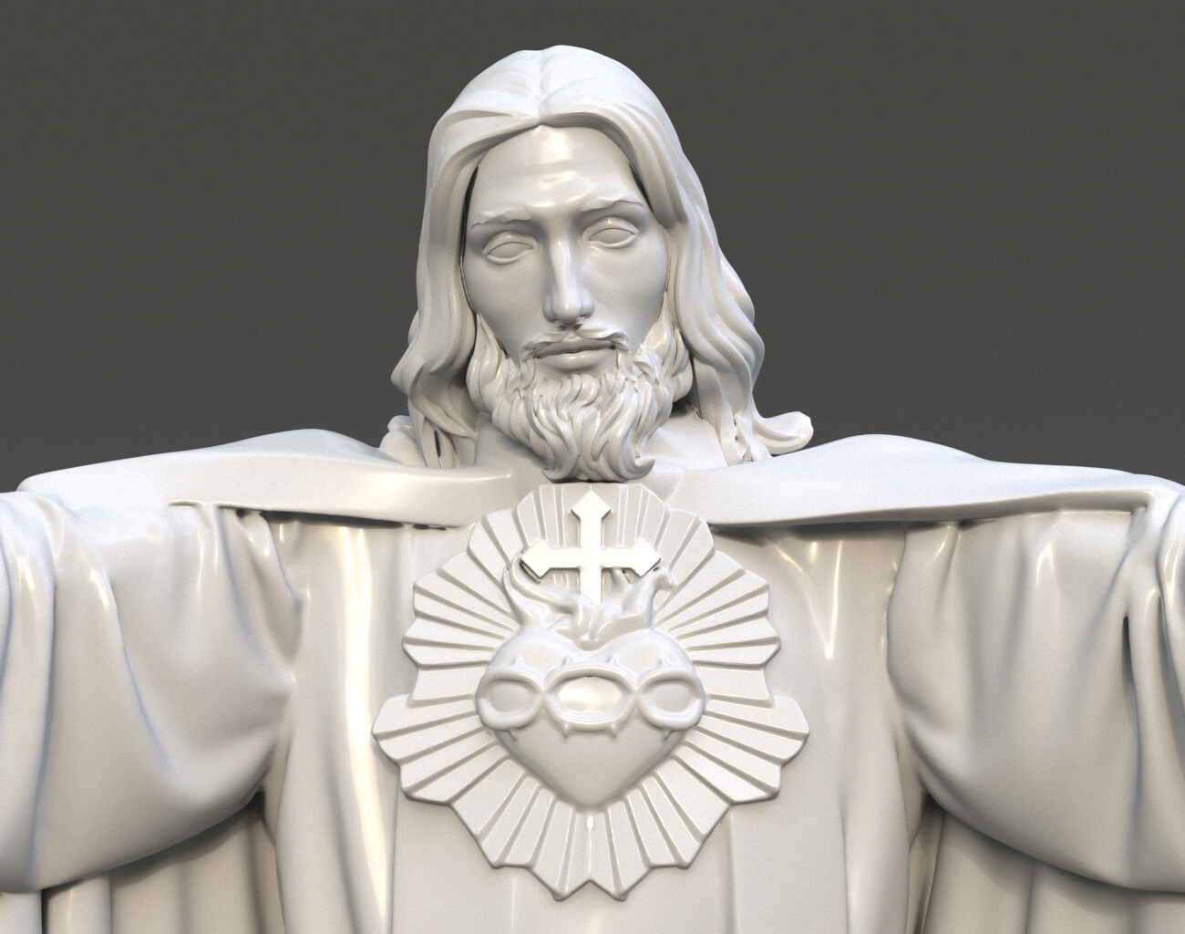 ArtStation Jesus Sacred Heart Statue 220521 3D print model Resources