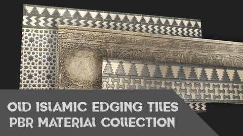 Old Islamic Edging Tiles PBR Material Collection