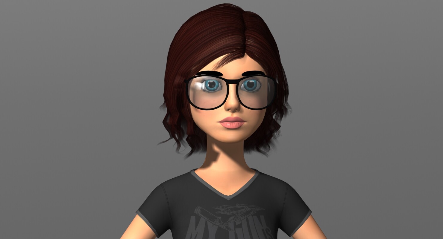 ArtStation - Helen Cartoon Girl | Game Assets