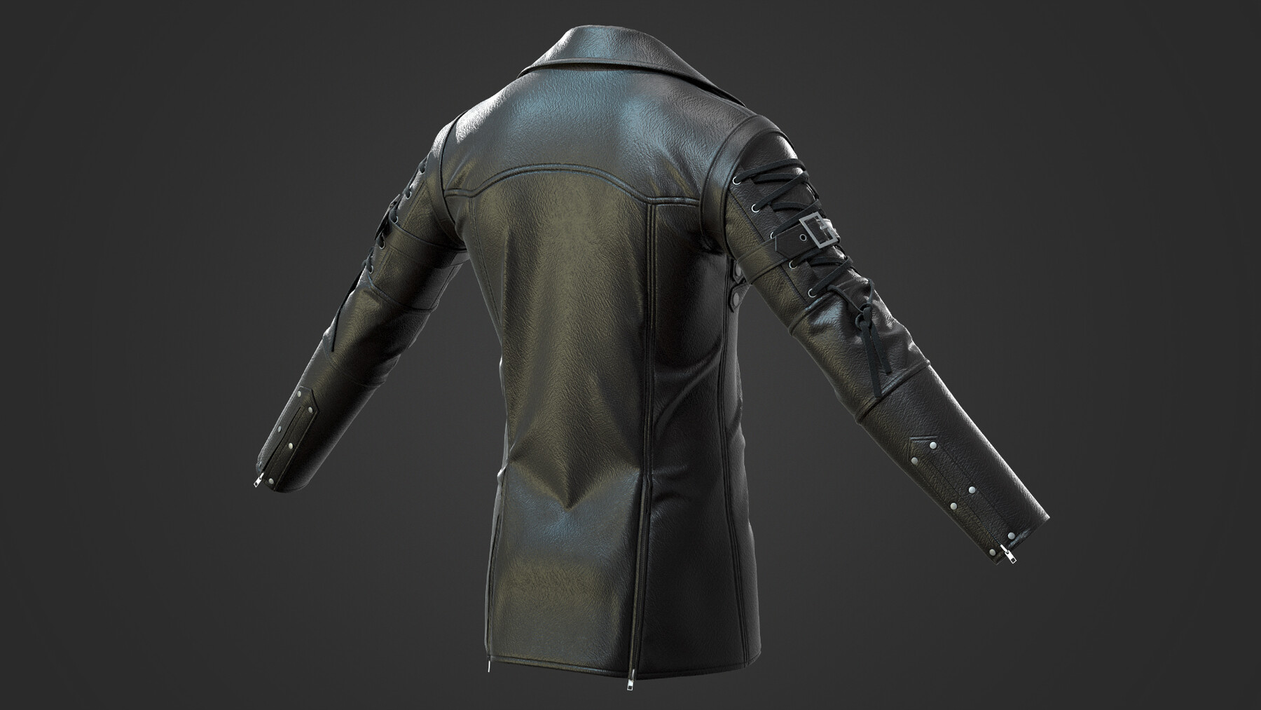 ArtStation - Male leather coat / Jacket / Gothic / Punk / Marvelous ...