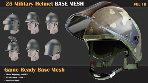 25 Military Helmet BASE MESH - VOL 10