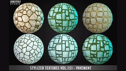 Stylized Pavement Vol.151 - Hand Painted Textures