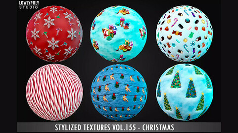 Stylized Christmas Vol.155 - Hand Painted Textures