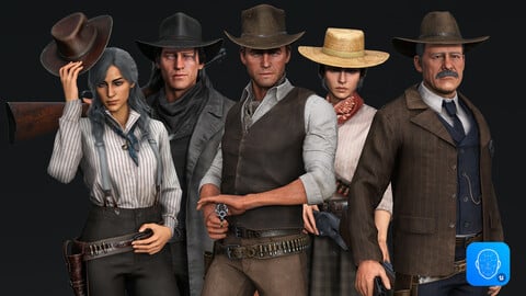 Western Characters Pack - Wild West, Adventure, Survival, Survivor