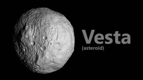 Vesta asteroid .OBJ + UV