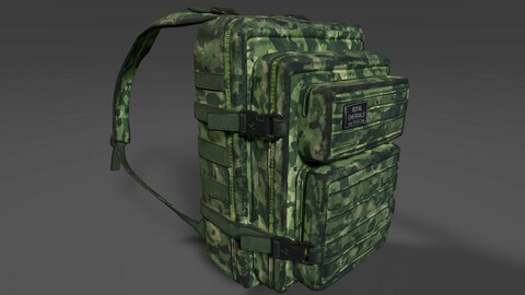 MIlitary Bag - Low Poly - Game Ready