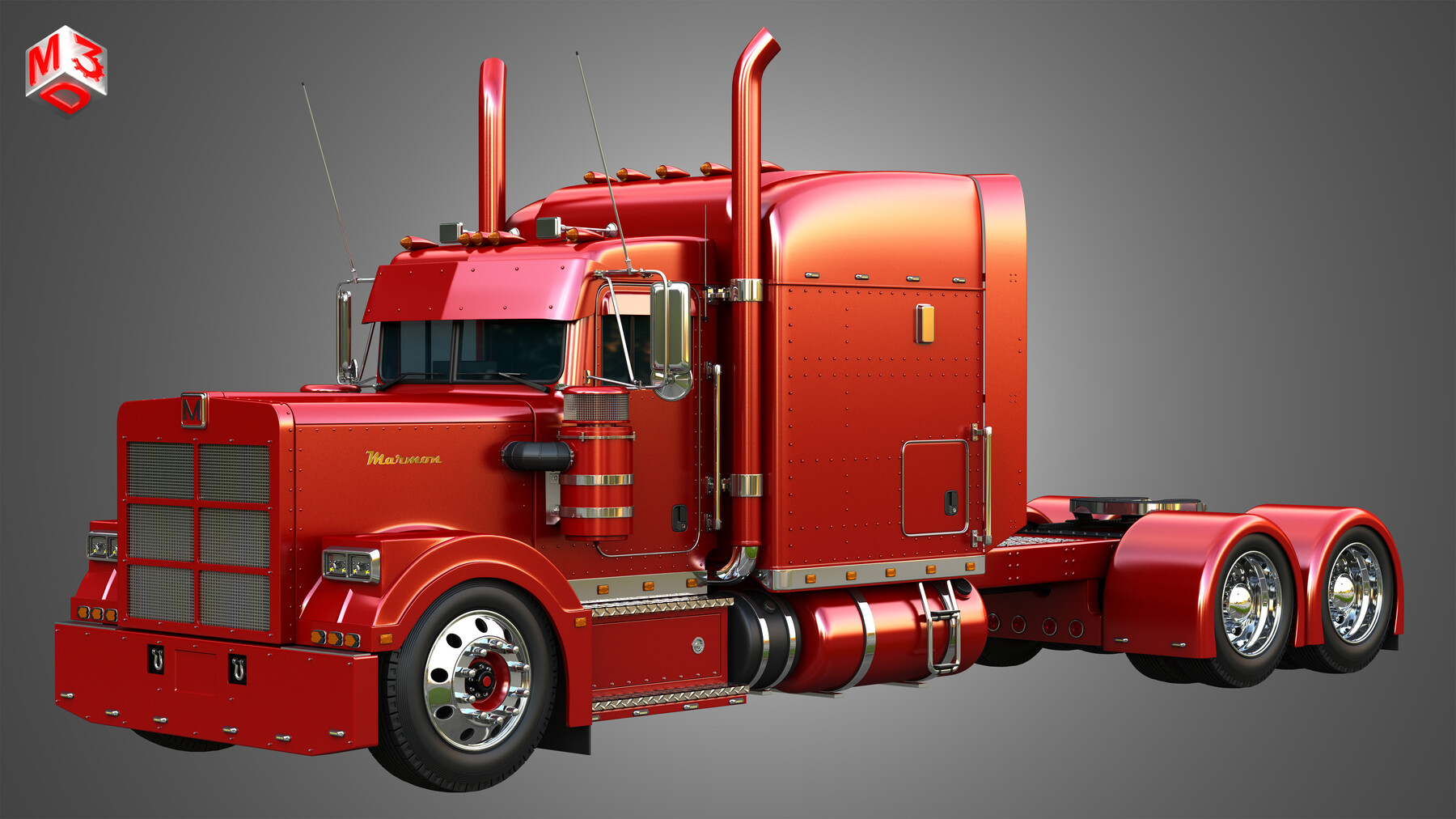 ArtStation - 57P Semi Truck - Ultra Cab Sleeper Truck - Custom | Resources