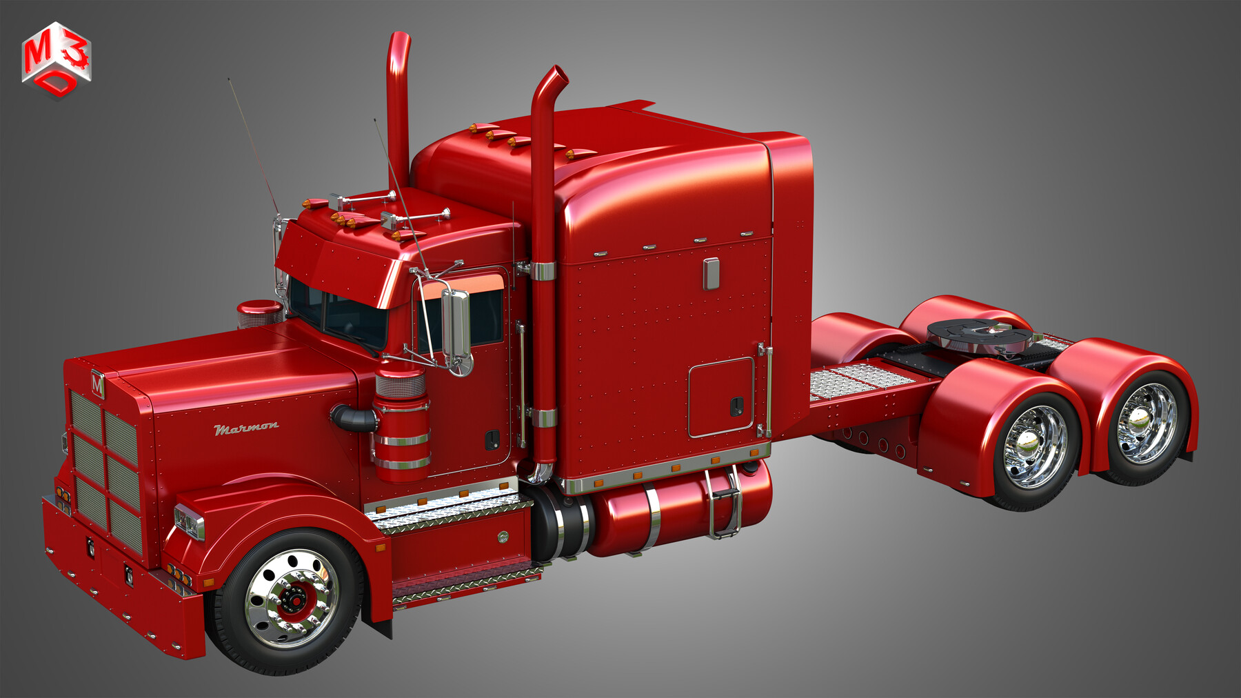 ArtStation - 57P Semi Truck - Ultra Cab Sleeper Truck - Custom | Resources