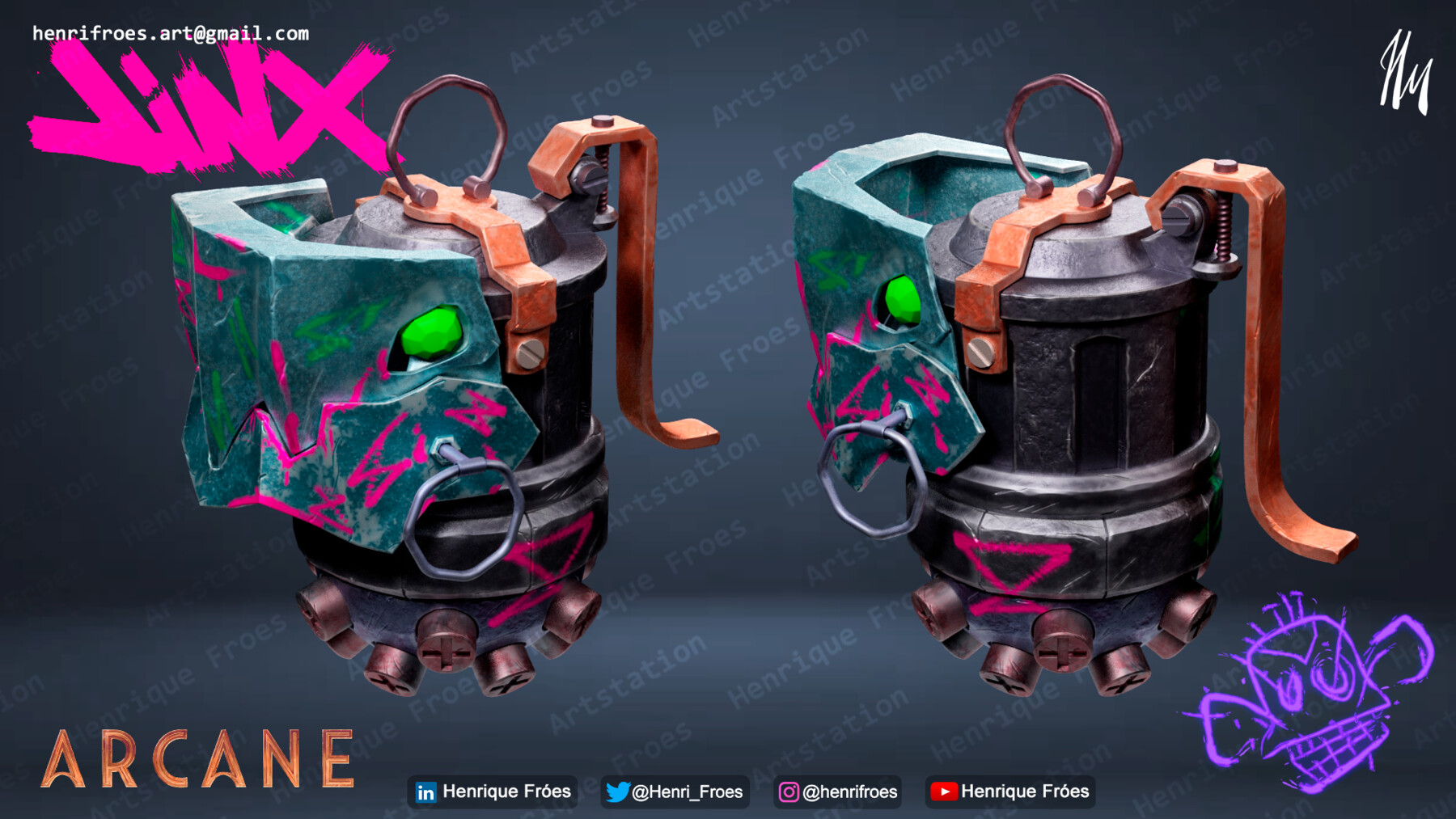 ArtStation - Jinx Granade Arcane - Ultimate Edition 3D Print Model ...