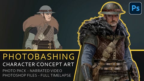 Photobashing Character Concept Art Tutorial | WW1 Viking Soldier
