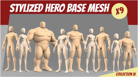 Stylized Hero Basemesh Collection