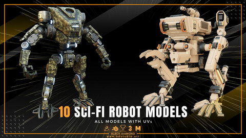 10 SCI-FI ROBOT MODELS