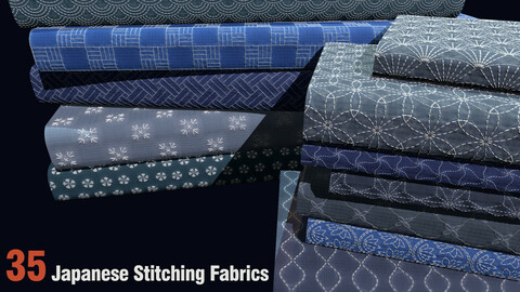 35 Japanese Stitching Fabrics