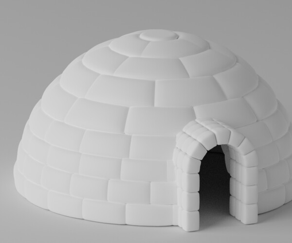 ArtStation - Cartoon Igloo Canada 1 3D model | Resources