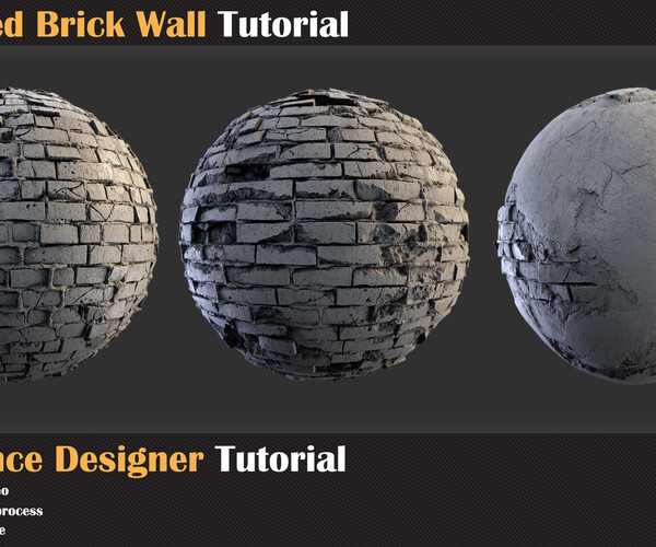 ArtStation - Damaged Brick Wall Tutorial - VOL 11 | Tutorials