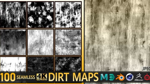 100 Seamless 4K Dirt Maps