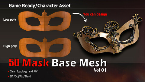 Mask base mesh Tutorial (3 videos)