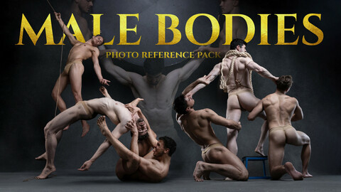 Male Bodies- Photo Reference Pack For Artists-163 JPEGs noAI