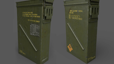 US Army mortar ammo box