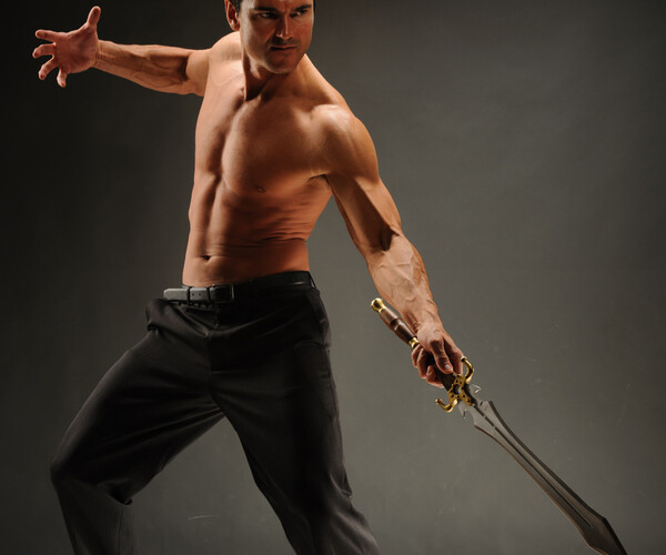Marc Singer full length pose holding sword The Beastmaster 16x20 poster -  Walmart.com