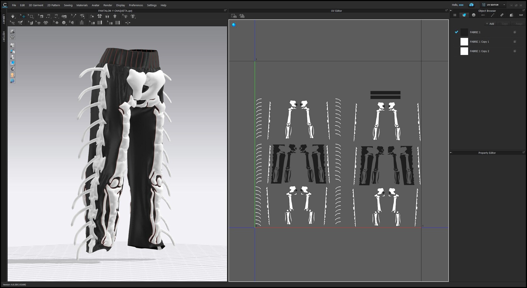 Future Fashion Pants Skeleton Bones #013 - Clo 3D / Marvelous Designer +  OBJ / DIGITAL FASHION