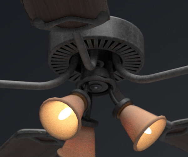 ArtStation Retro Ceiling Fan Game Assets