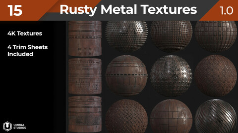 Rusty Corrugated Metal PBR Textures | 4K
