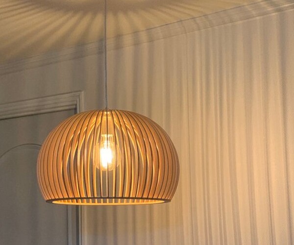 ArtStation - Rattan LED Wood Pendant Light | Resources