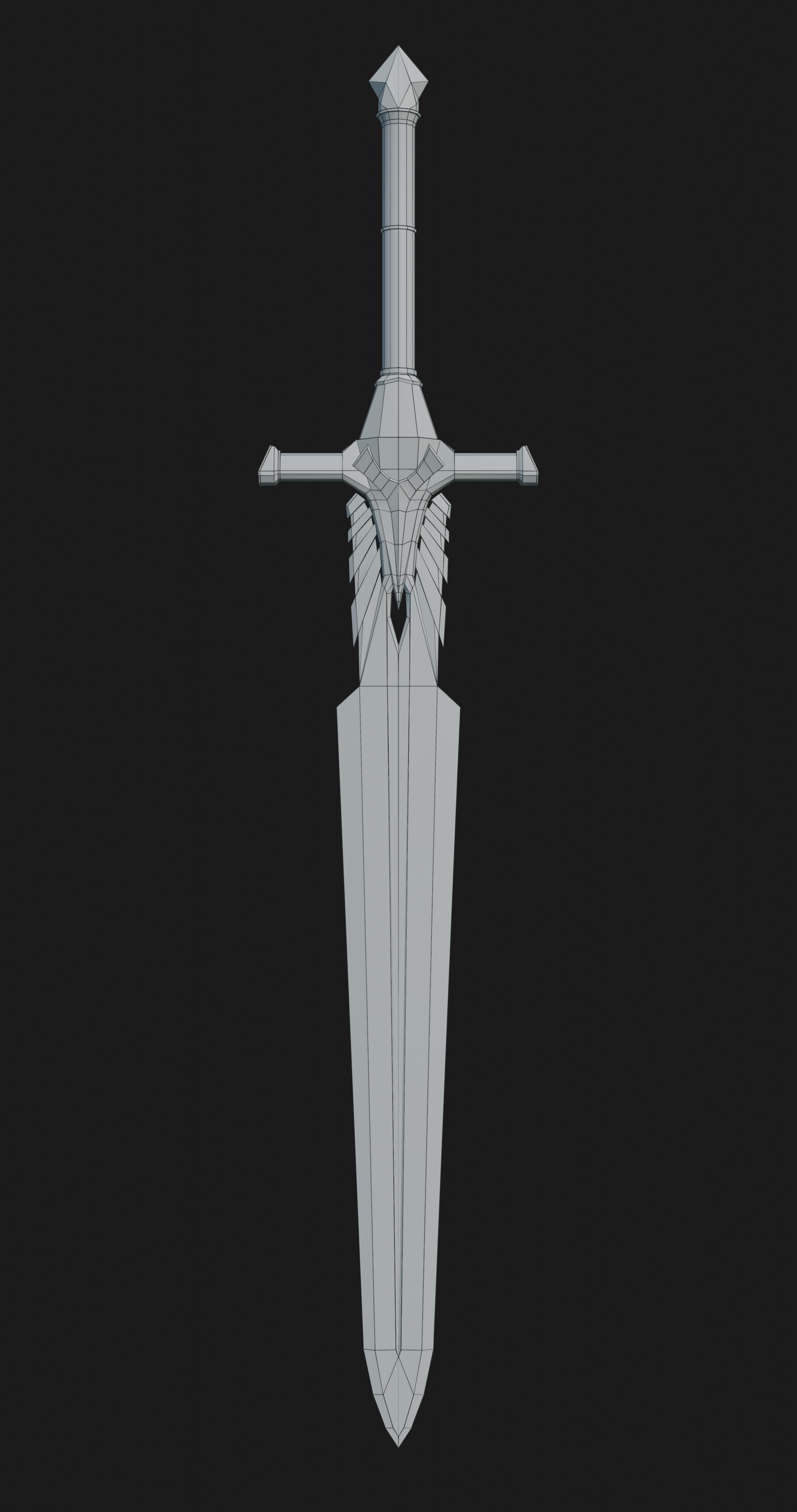 ArtStation - Bastard Sword Low-poly 3D Model | Game Assets