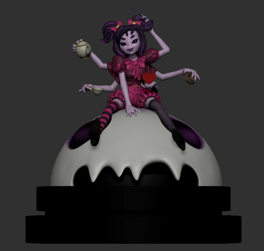 Muffet Undertale Character 3D model 3D printable