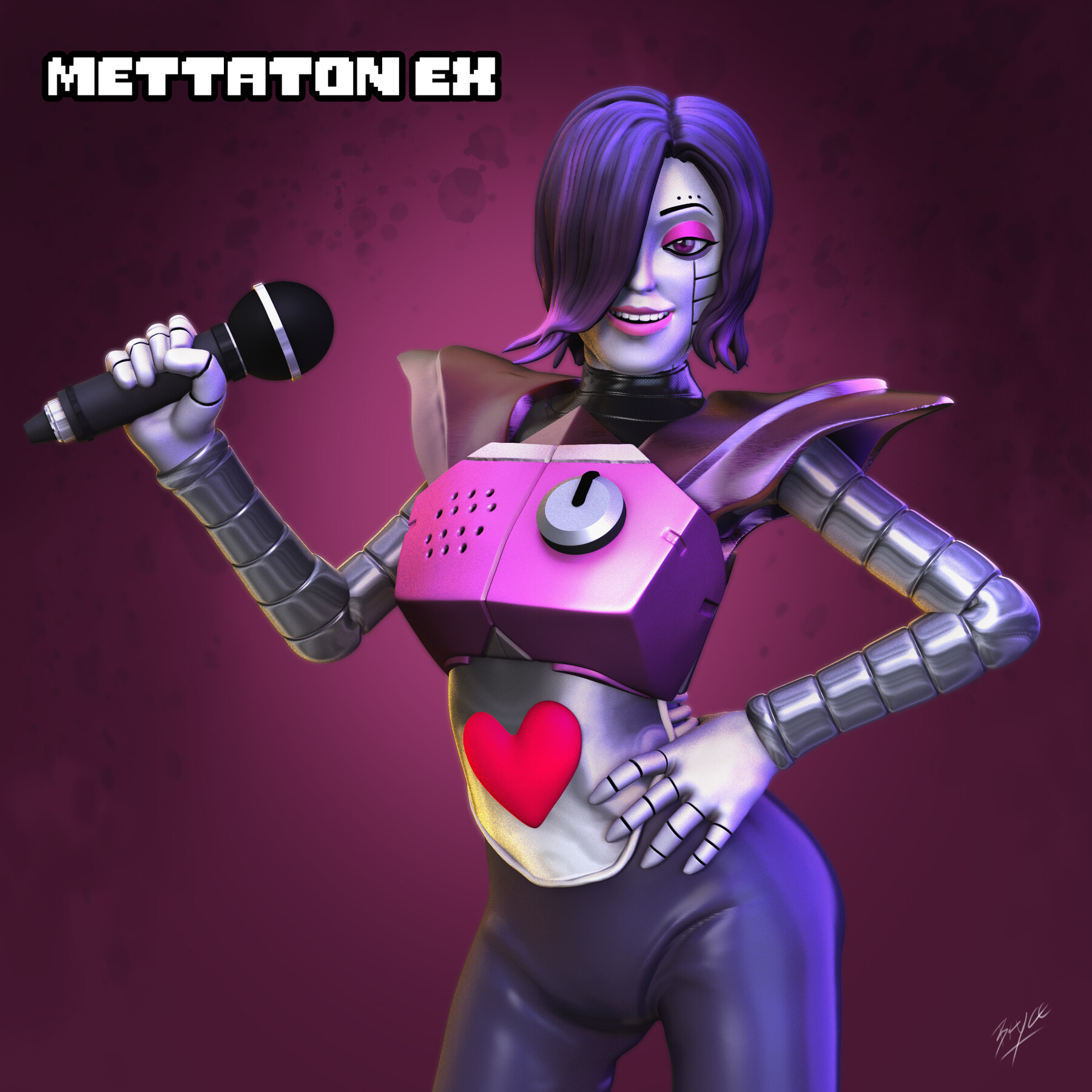 Artstation Mettaton Ex Undertale Character 3d Print Resources