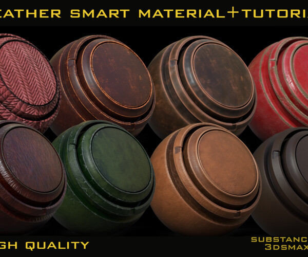 ArtStation - 20 Leather Smart Material+Tutorial(spsm High Quality) Vol ...