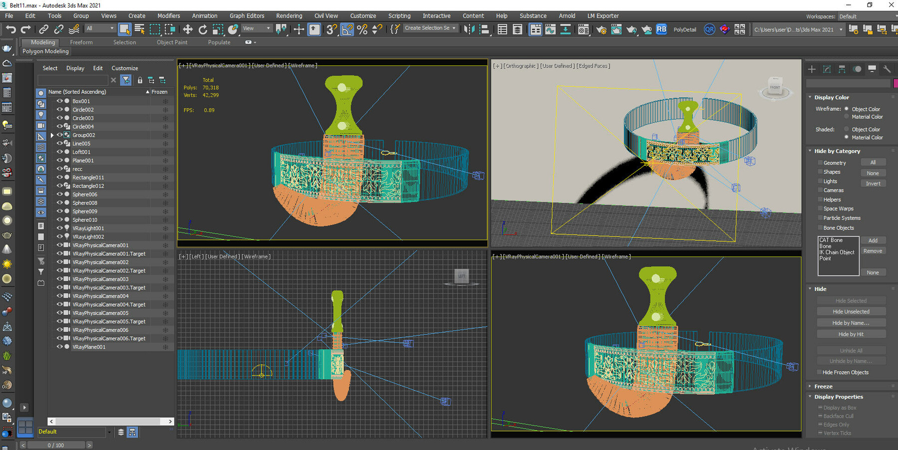 Artstation Jambiya Yemeni Dagger2 Khanjar With Sheath And Belt 3d Model Game Assets