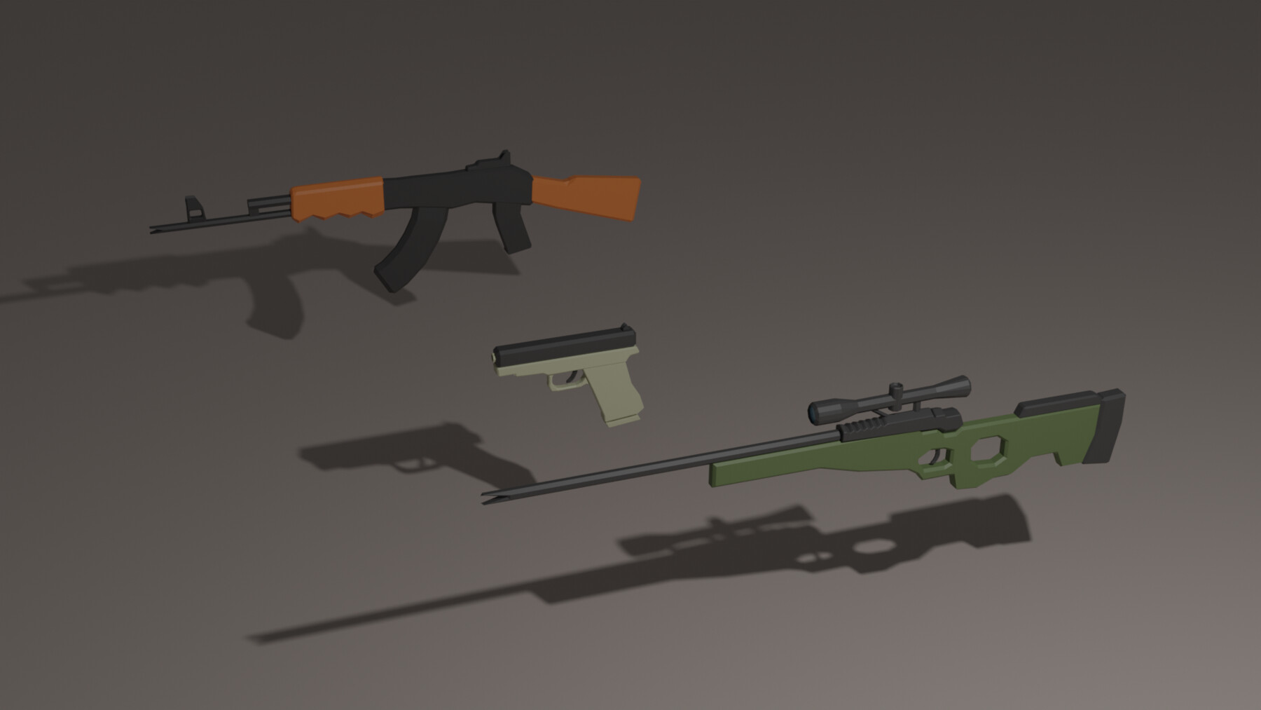 ArtStation - Low Poly Gun Pack | Game Assets