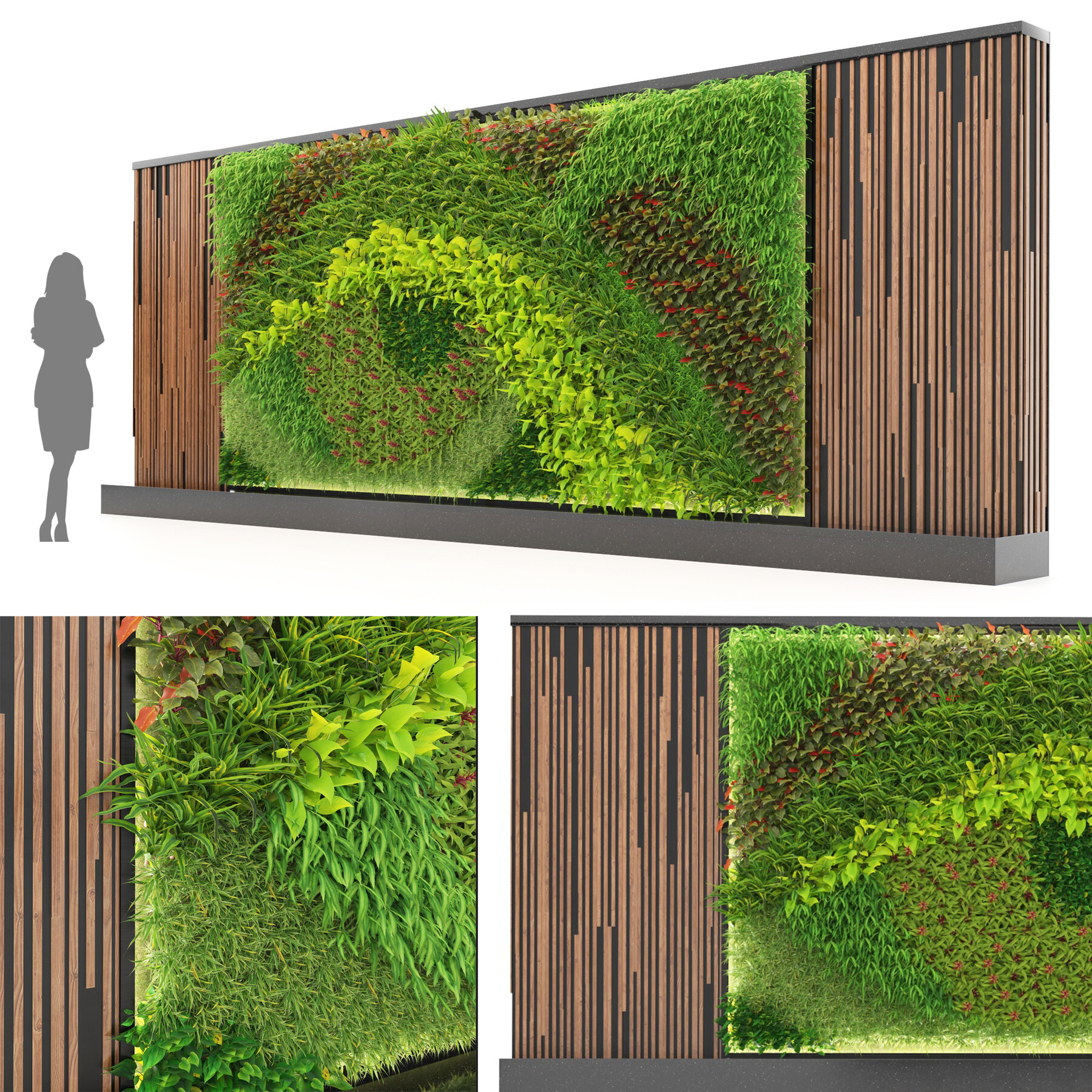 ArtStation Greenwall vertical garden decoration V02 Resources